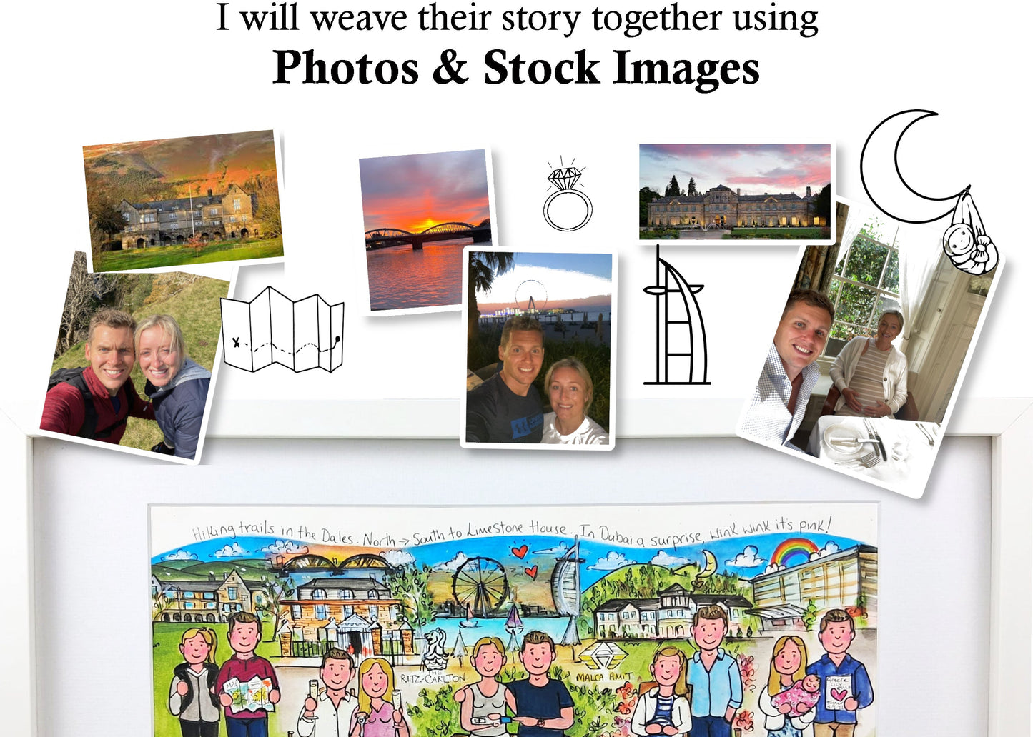 ENGAGEMENT / WEDDING – Personalised Love Story Timeline Storyboard