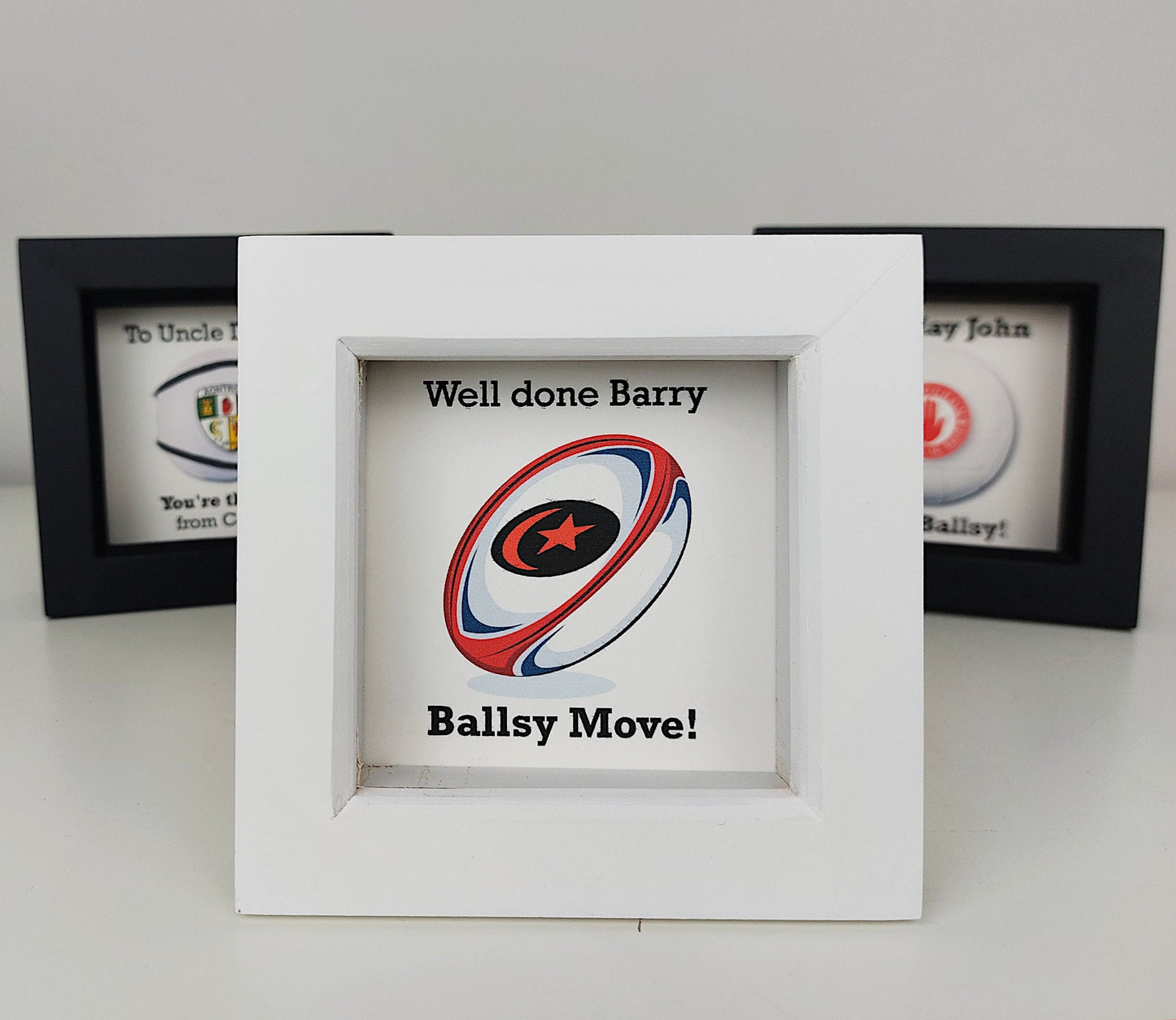 Bowling gift idea personalised for Granda, Small framed print with Team Crest or logo, Your words or Slogan