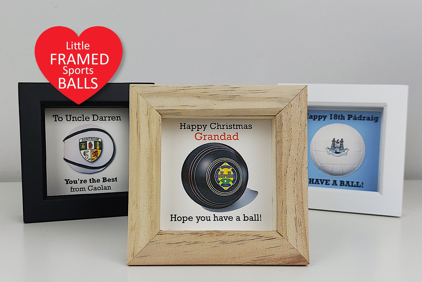 Bowling gift idea personalised for Granda, Small framed print with Team Crest or logo, Your words or Slogan