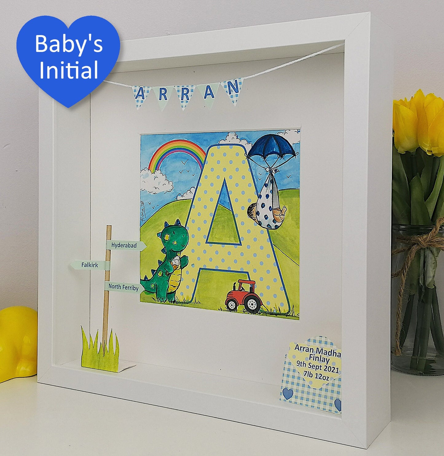 New Baby Initial Art