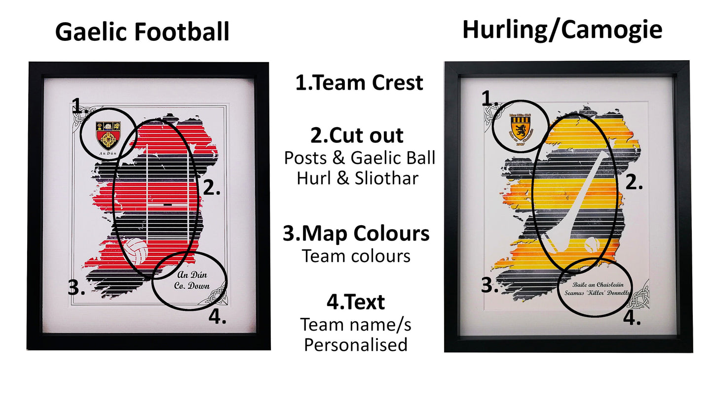 Ireland Map for Hurling & Camogie Teams