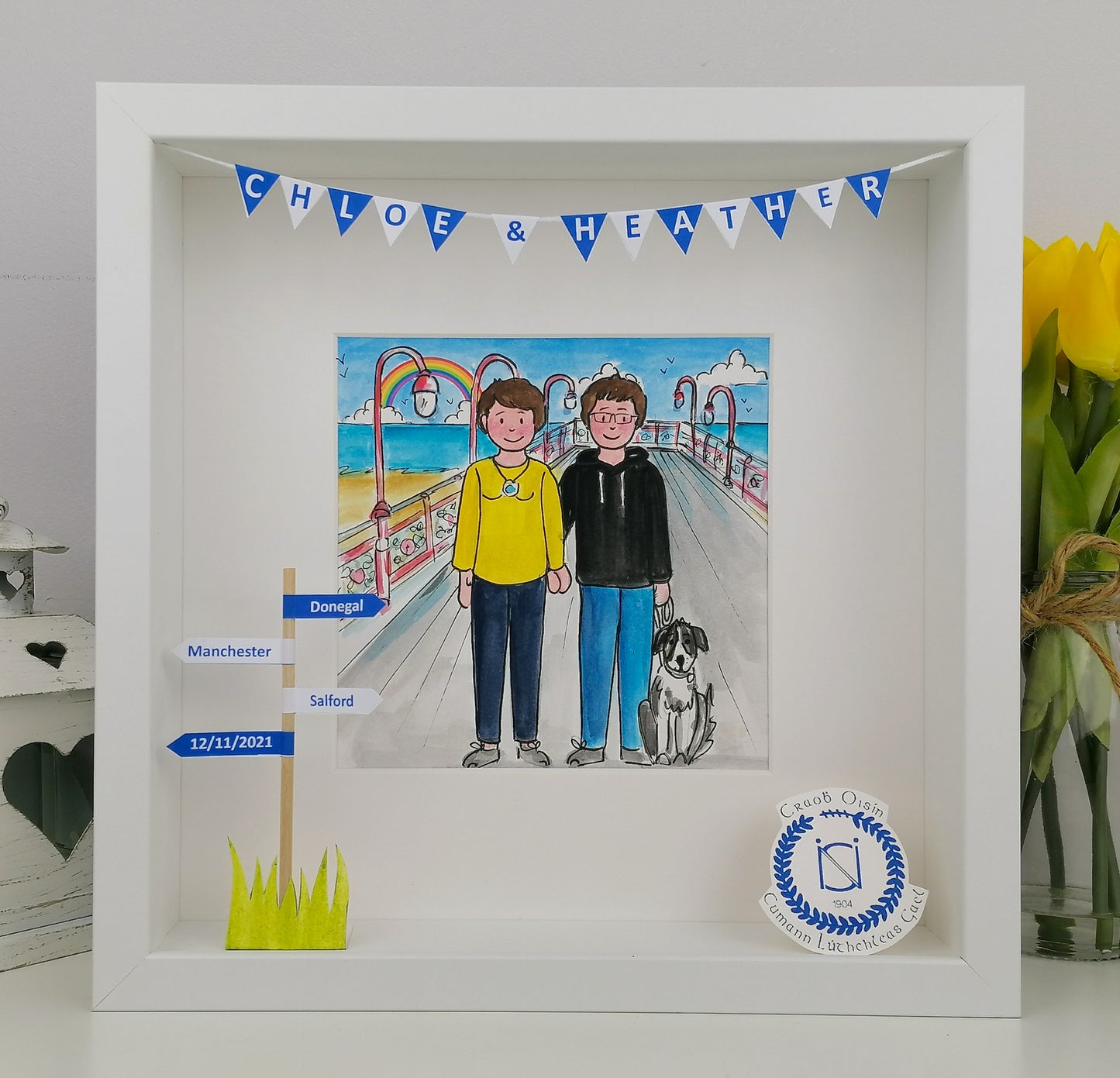 BEST FRIENDS Personalised Illustration | Custom Friendship Gift for Birthdays & Milestones by Art by Fiona Murray