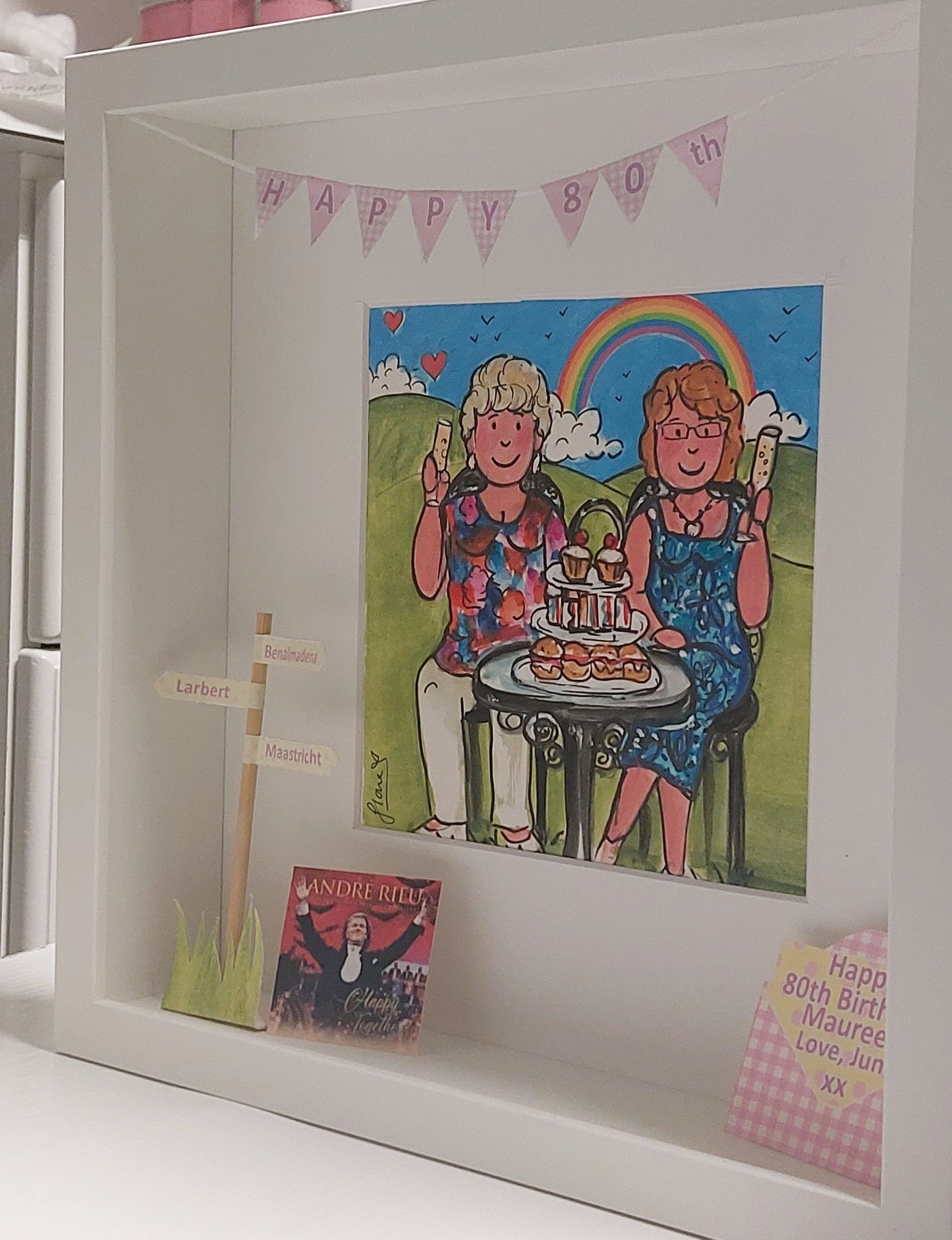 BEST FRIENDS Personalised Illustration | Custom Friendship Gift for Birthdays & Milestones by Art by Fiona Murray