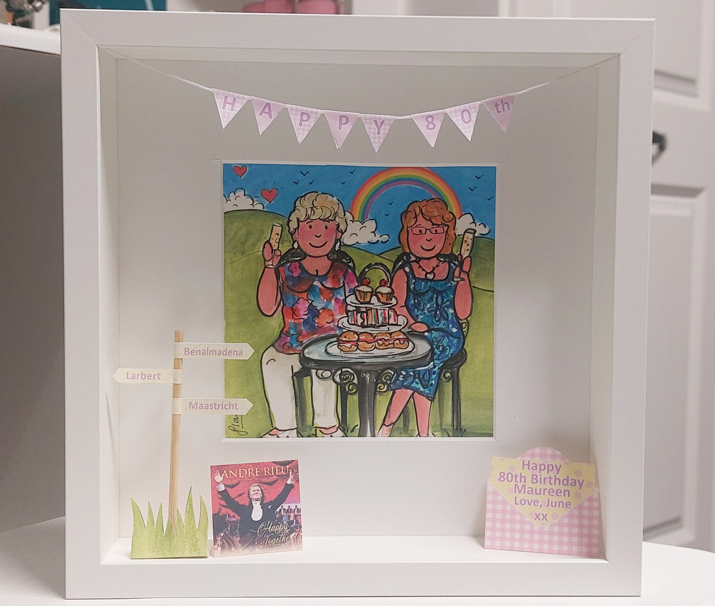 BEST FRIENDS Personalised Illustration | Custom Friendship Gift for Birthdays & Milestones by Art by Fiona Murray