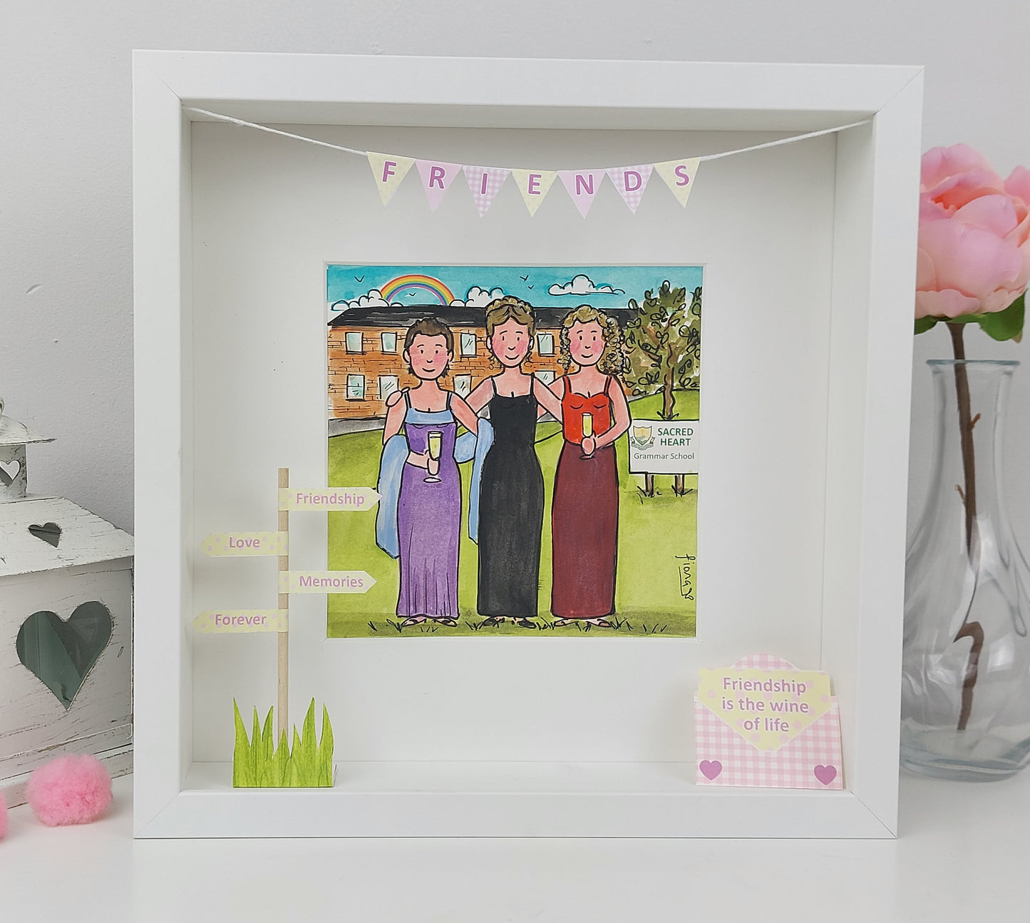 FRIENDS GROUP Personalised Illustration – Custom Birthday Portrait Gift