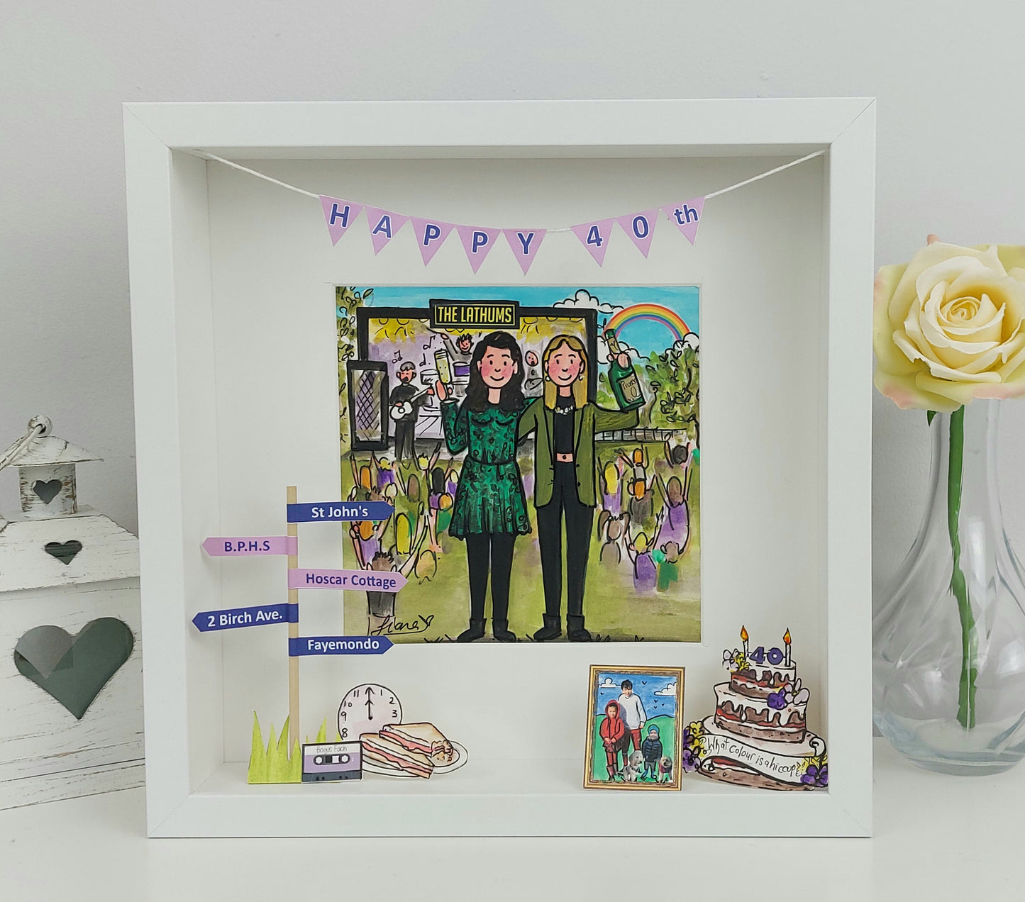 FRIENDS GROUP Personalised Illustration – Custom Birthday Portrait Gift
