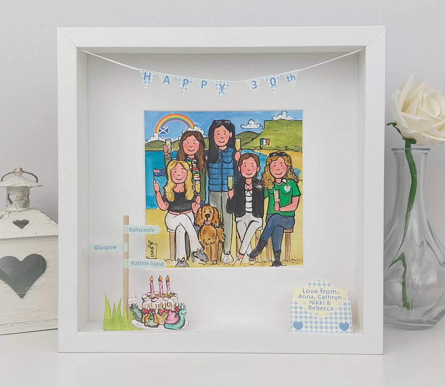 FRIENDS GROUP Personalised Illustration – Custom Birthday Portrait Gift