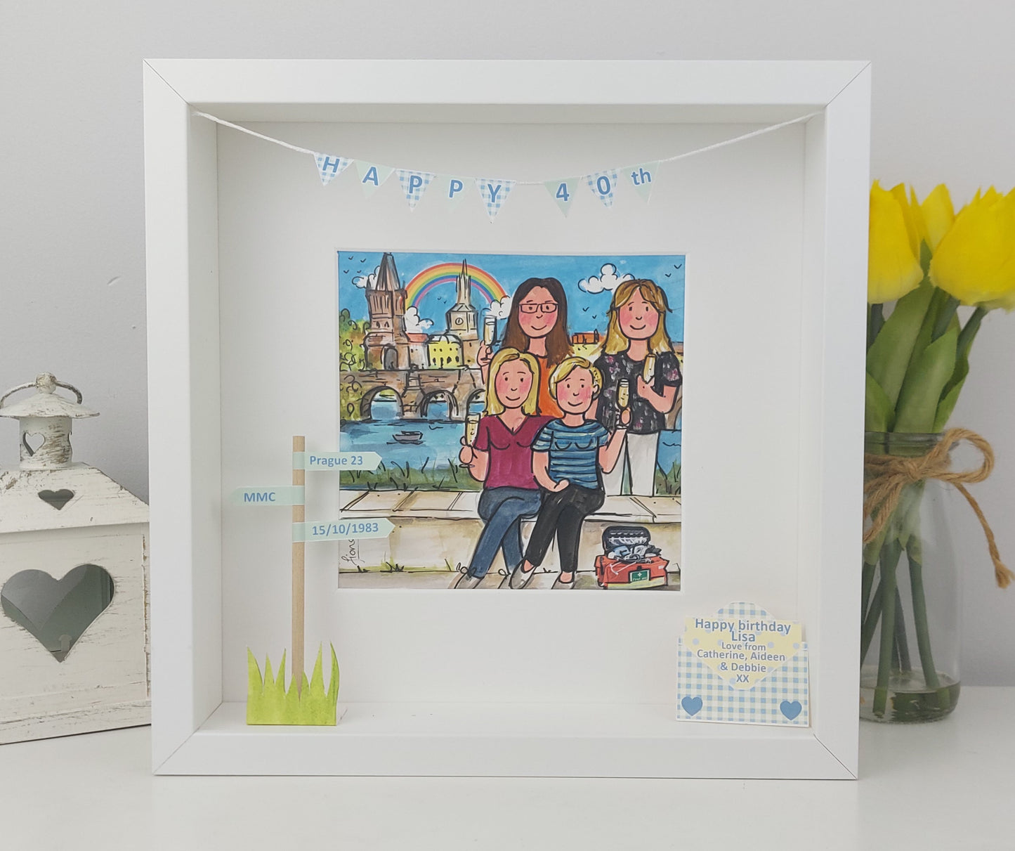 FRIENDS GROUP Personalised Illustration – Custom Birthday Portrait Gift