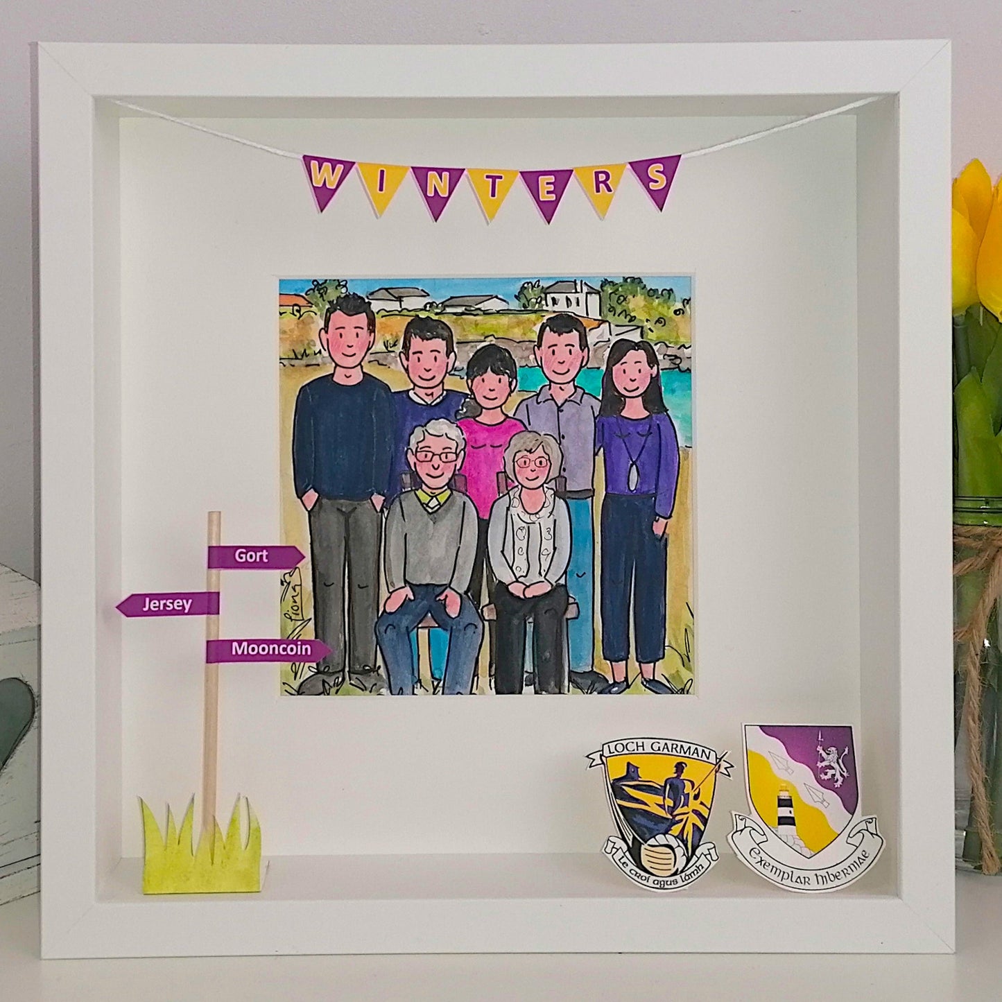 GRANDPARENTS Gift from Grandchildren – Personalised Illustration