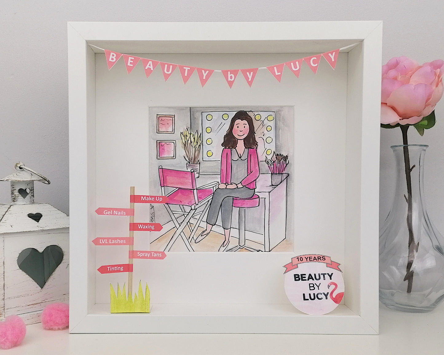 NEW BUSINESS Personalised Opening Gift – Custom Illustrated Wall Art