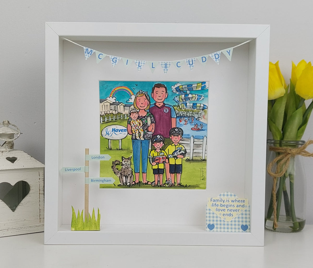 Personalised Family Memories Box Frame