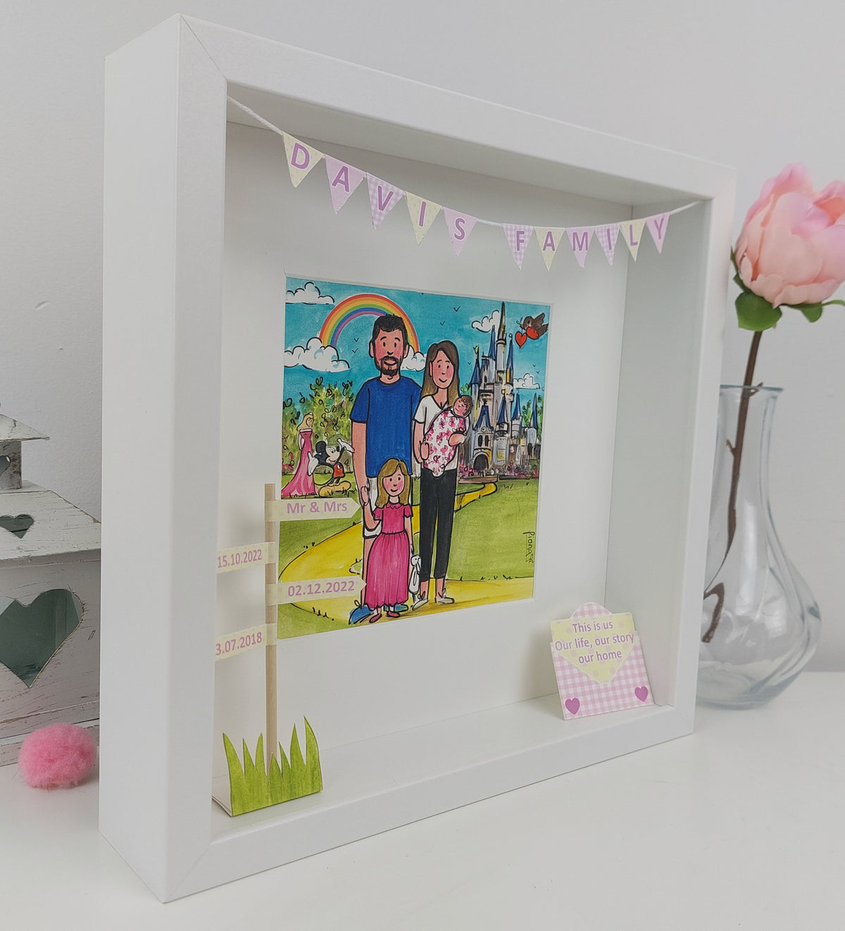 Personalised Family Memories Box Frame