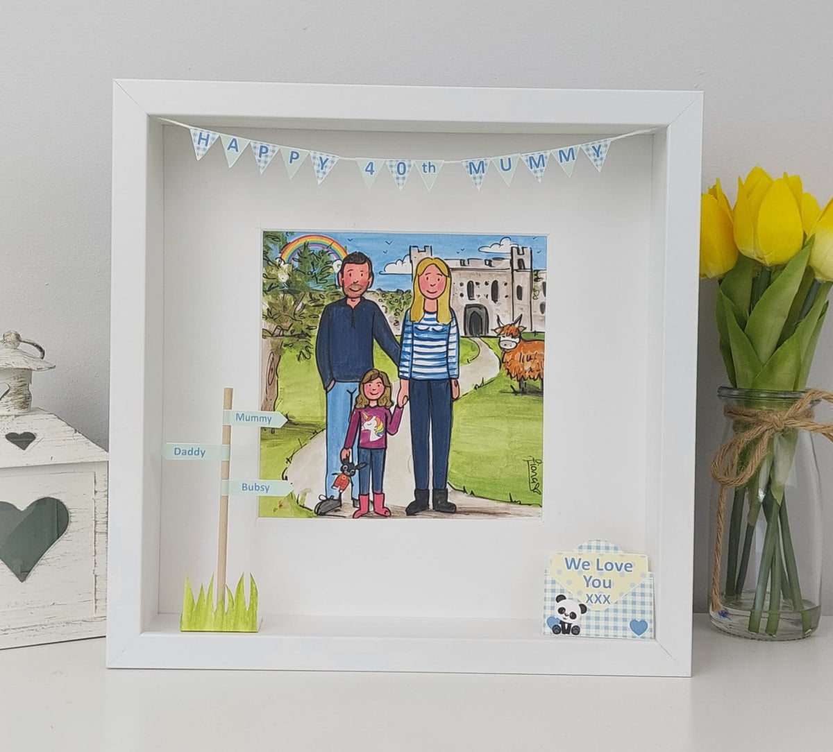 Personalised Family Memories Box Frame