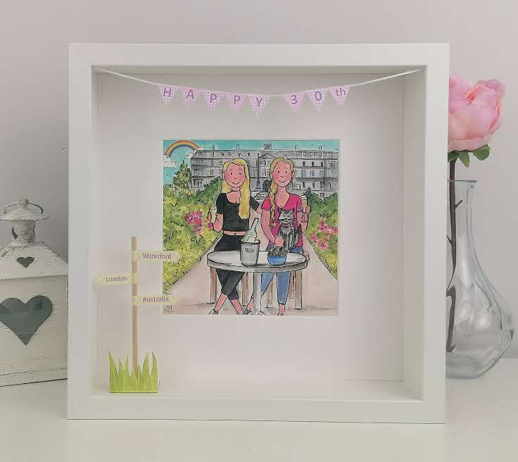 FRIENDS GROUP Personalised Illustration – Custom Birthday Portrait Gift