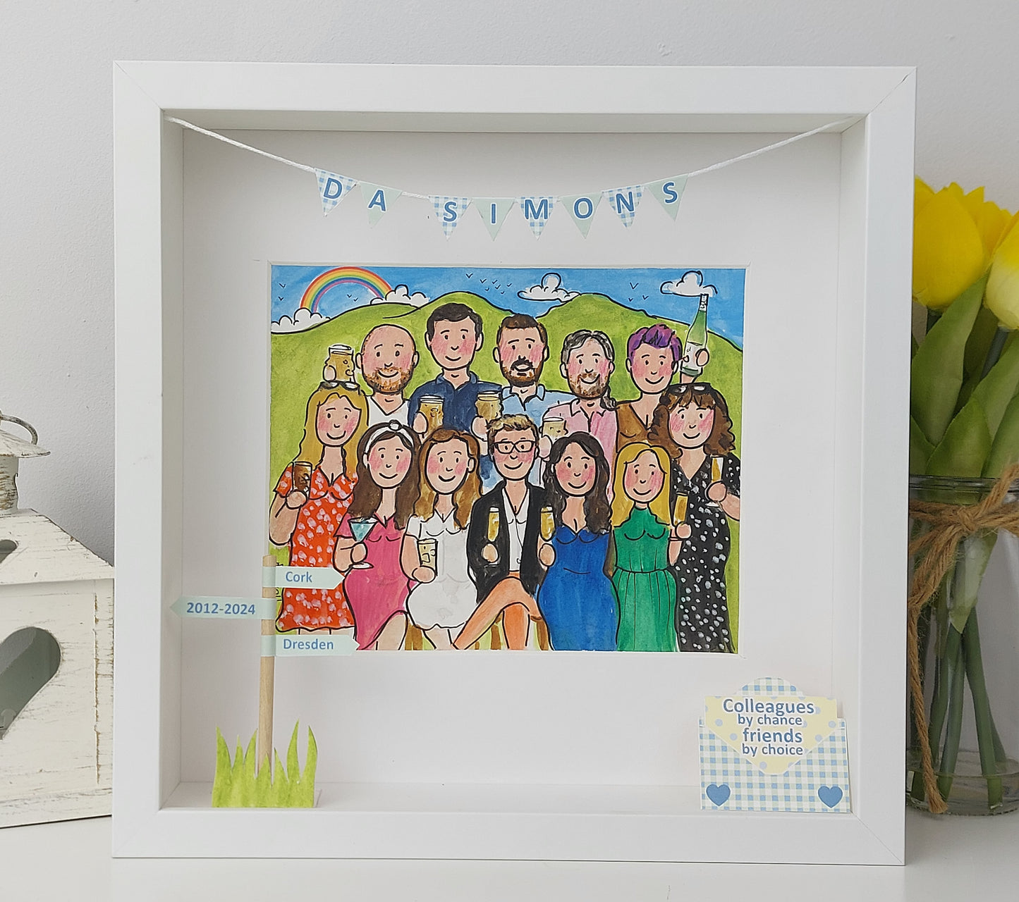 COLLEAGUE Leaving or Retirement Gift - Personalised Box Frame Keepsake