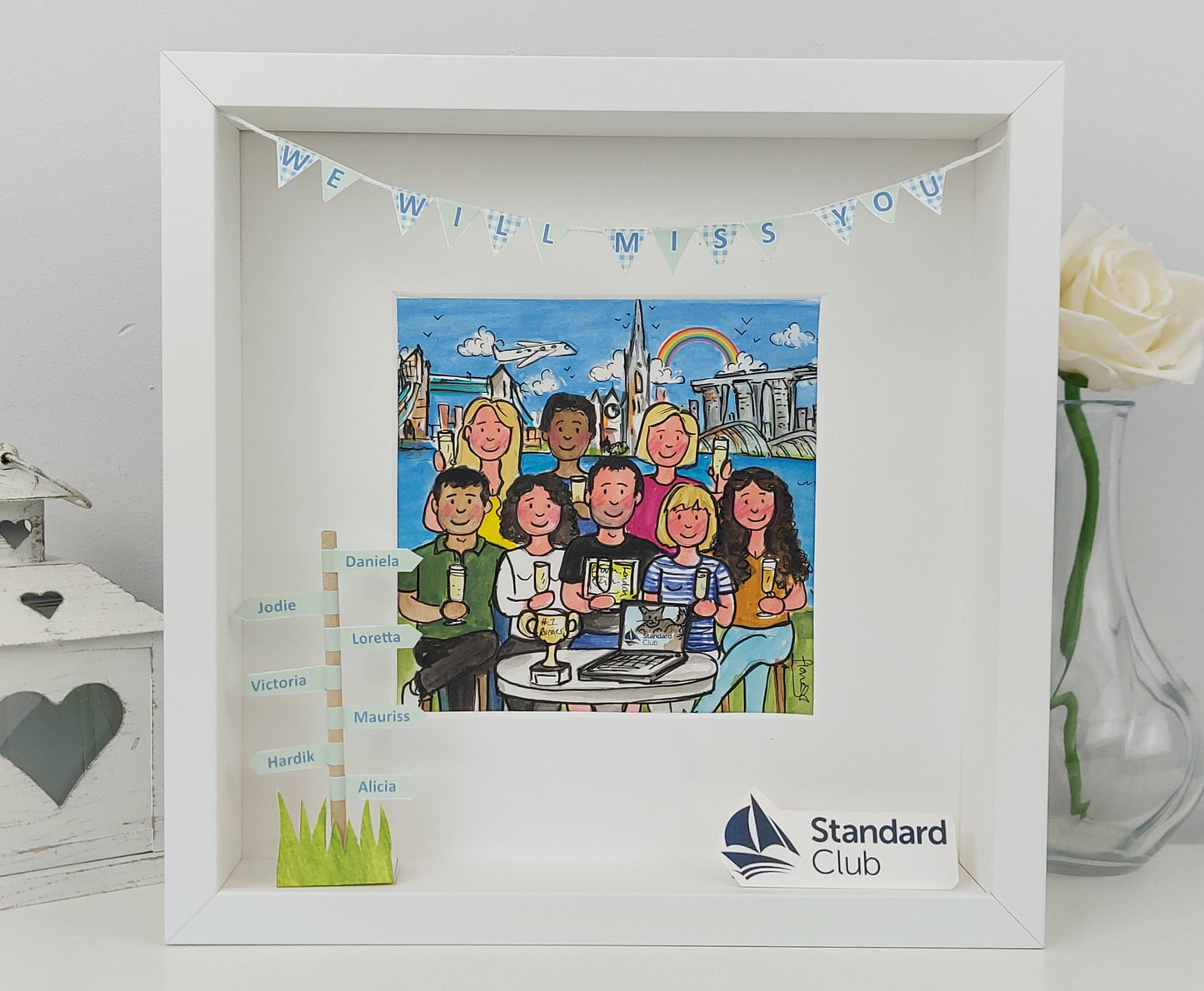 COLLEAGUE Leaving or Retirement Gift - Personalised Box Frame Keepsake