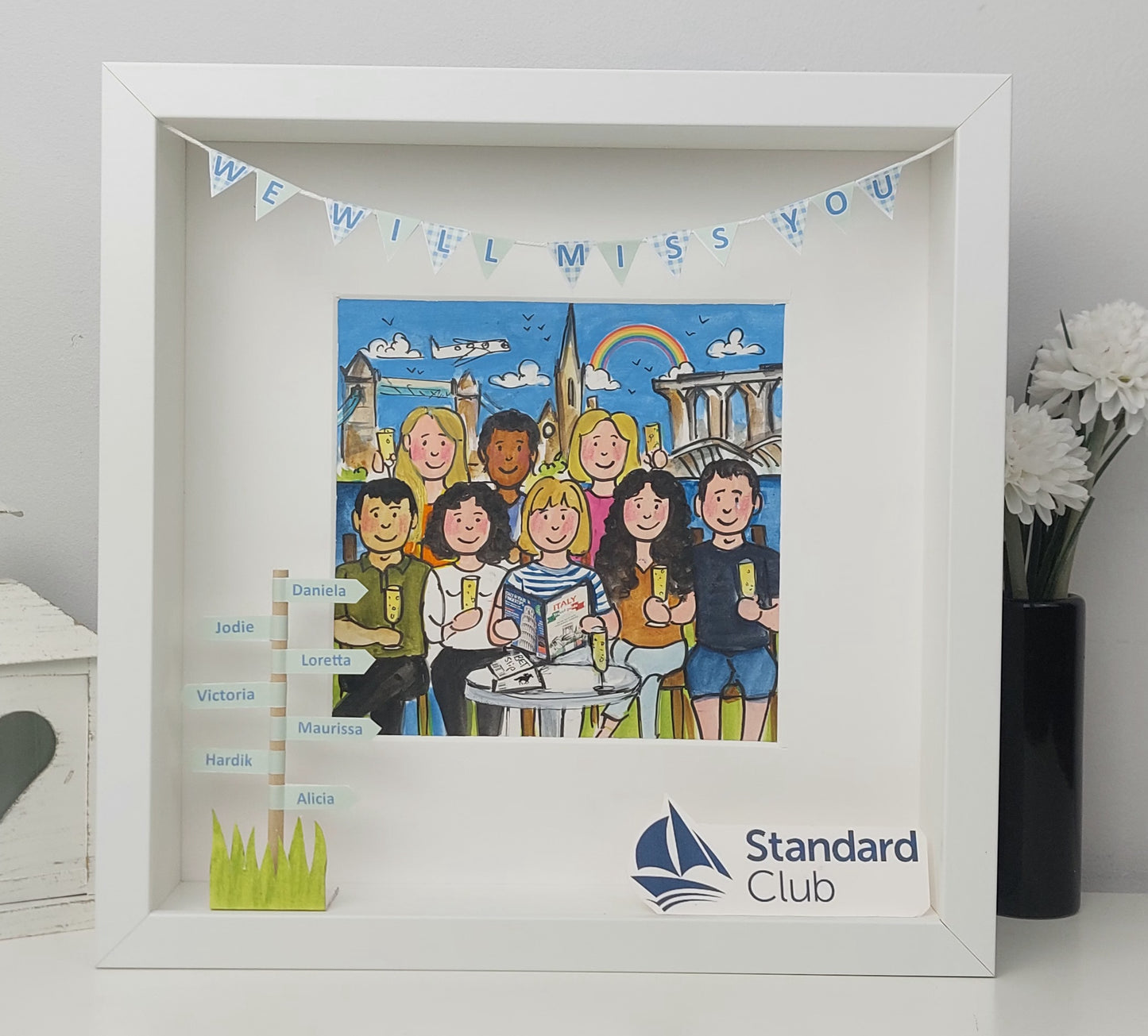COLLEAGUE Leaving or Retirement Gift - Personalised Box Frame Keepsake