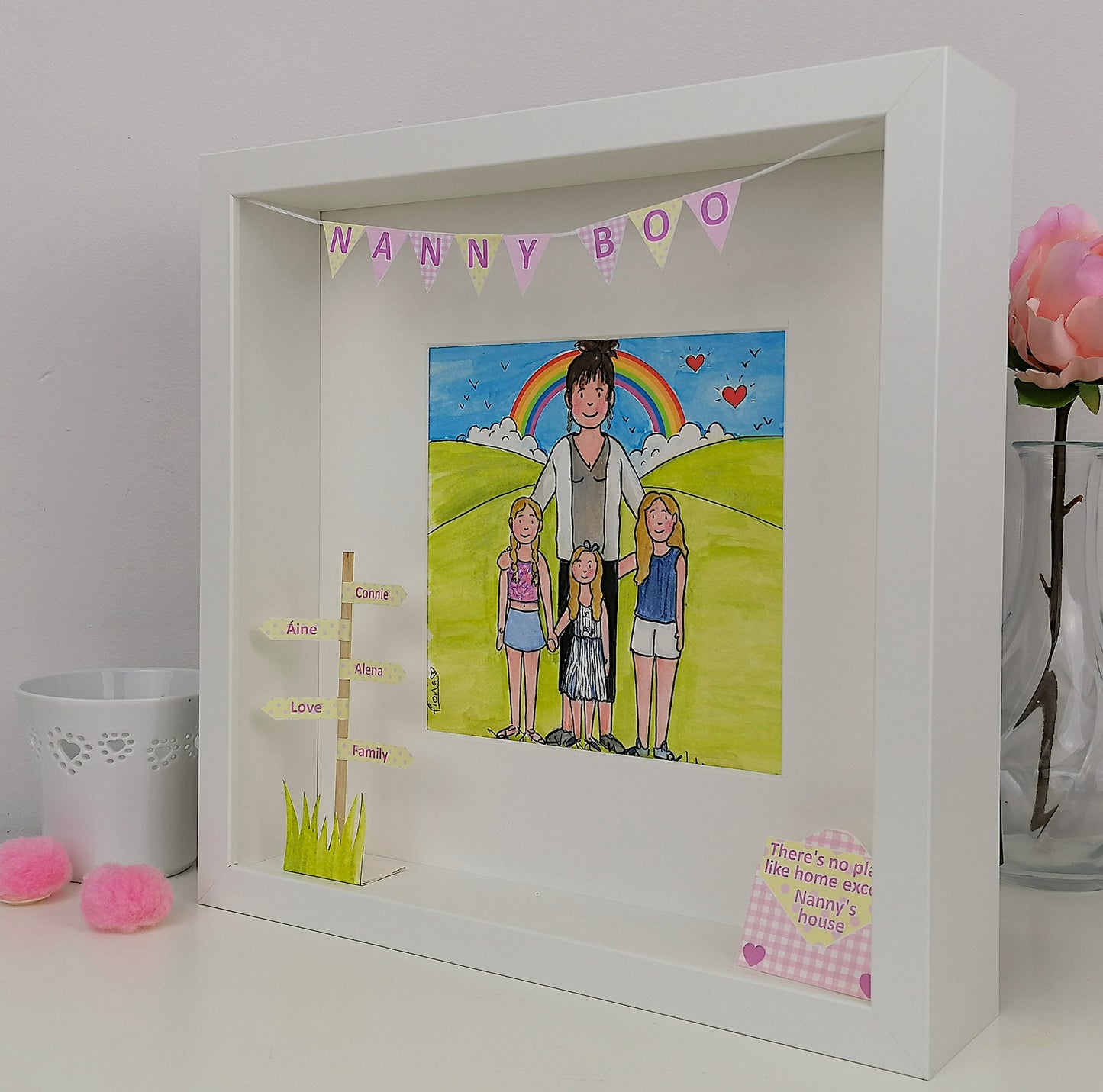 GRANDMA, Granny or Nana Gift – Personalised Custom Illustration