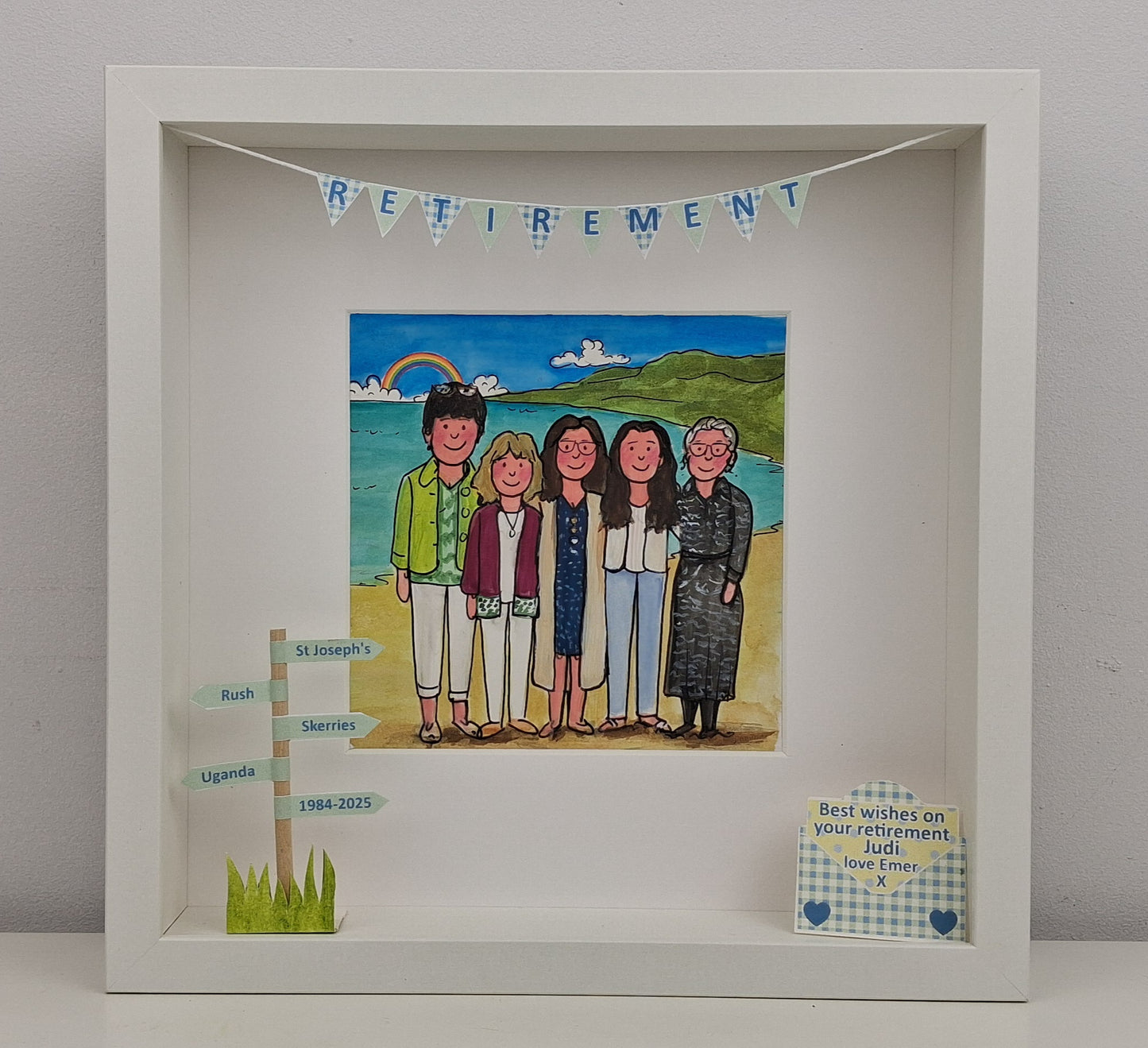 COLLEAGUE Leaving or Retirement Gift - Personalised Box Frame Keepsake