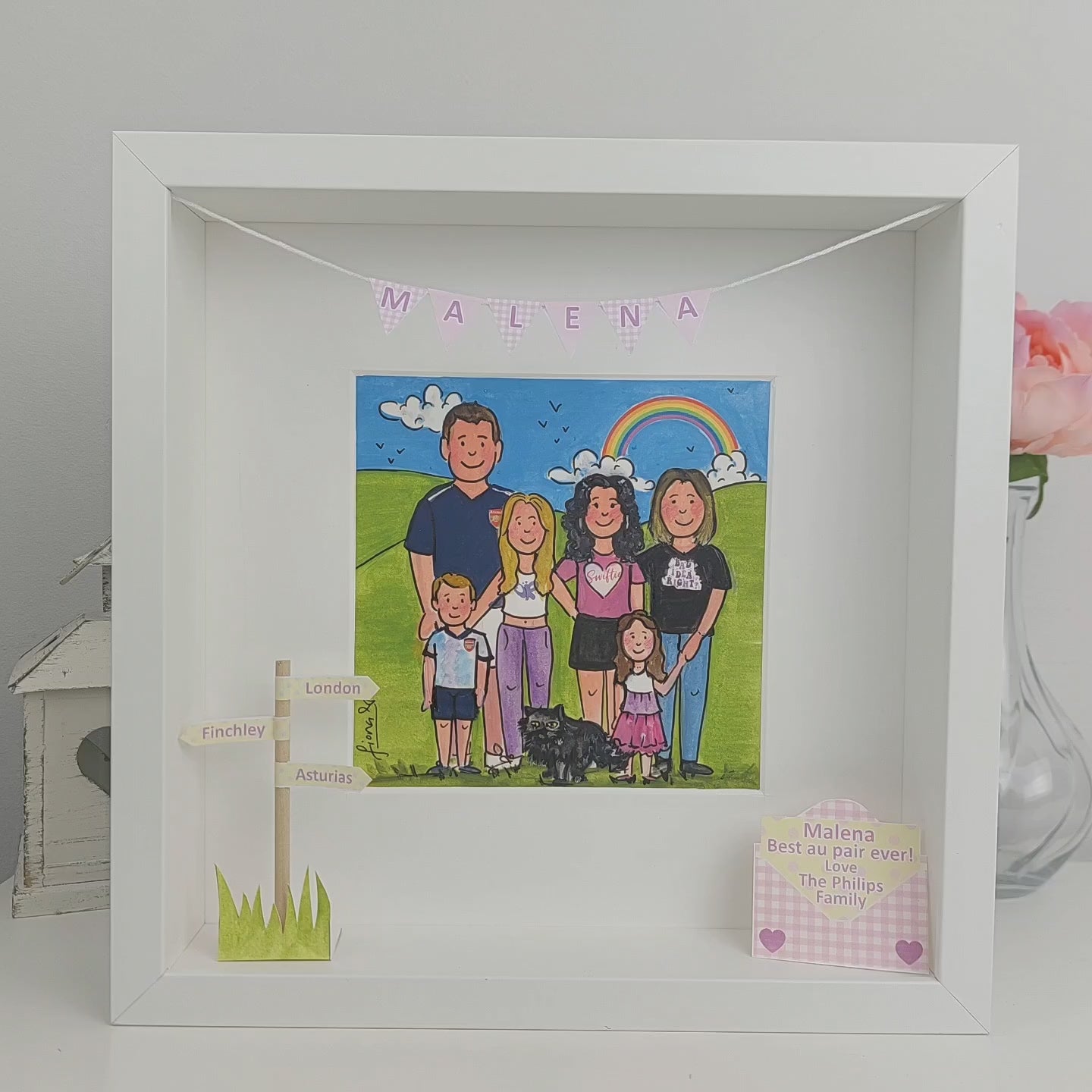 best Au Pair illustration with 3d features personalised