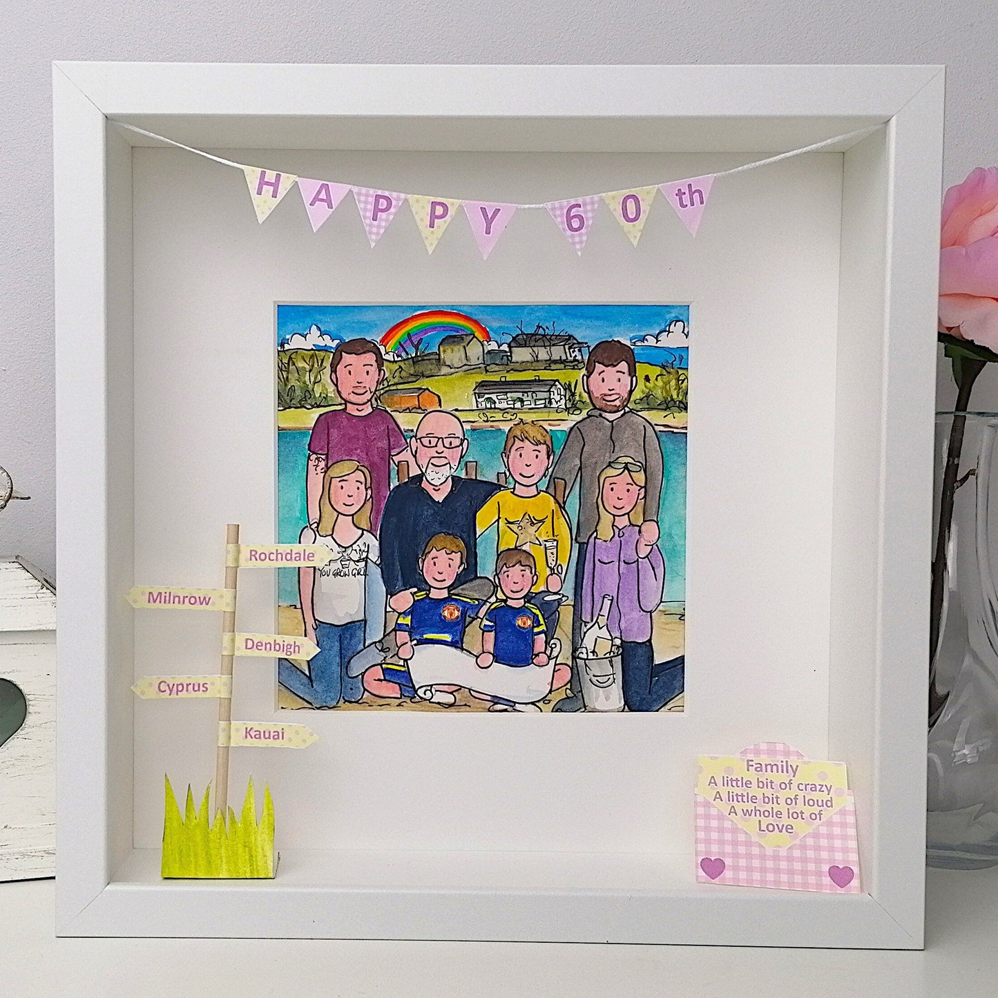 GRANDMA, Granny or Nana Gift – Personalised Custom Illustration
