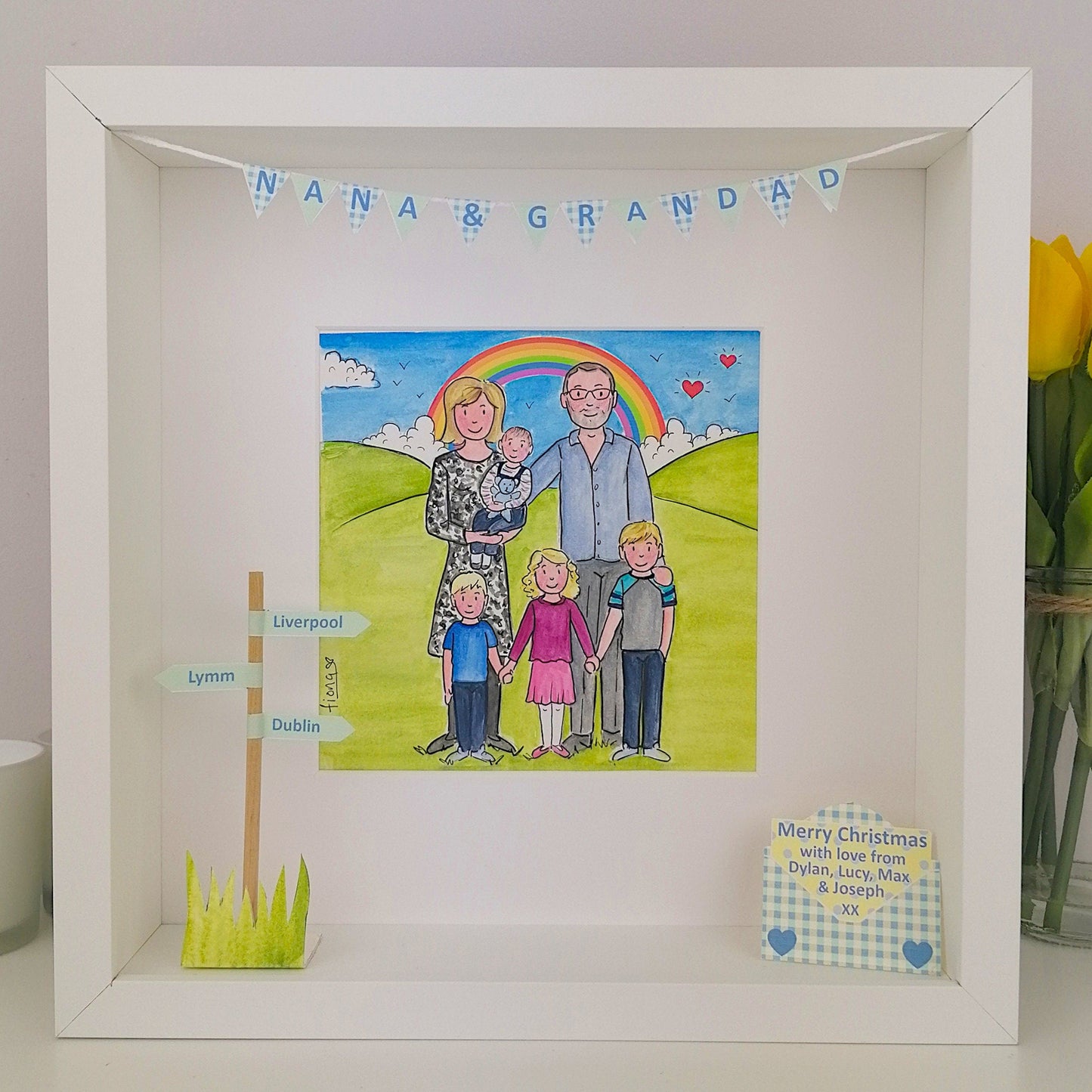 nana and Grandad Illustration colourful