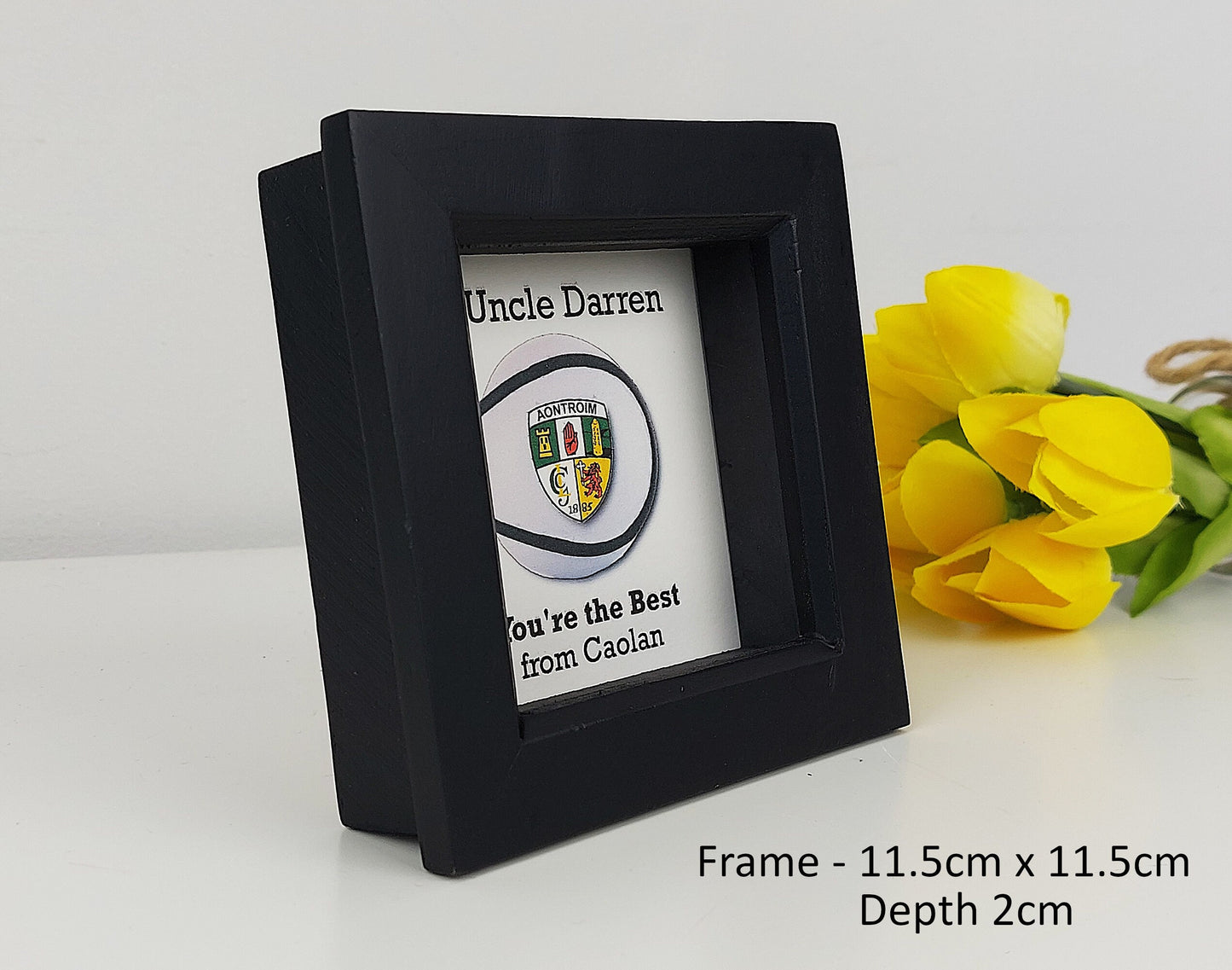 Secret Santa Gaelic Football Hurling or Rugby framed personalised print for men, GAA Christmas stocking filler gift for colleague or friend