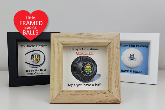 Bowling gift idea personalised for Granda, Small framed print with Team Crest or logo, Your words or Slogan